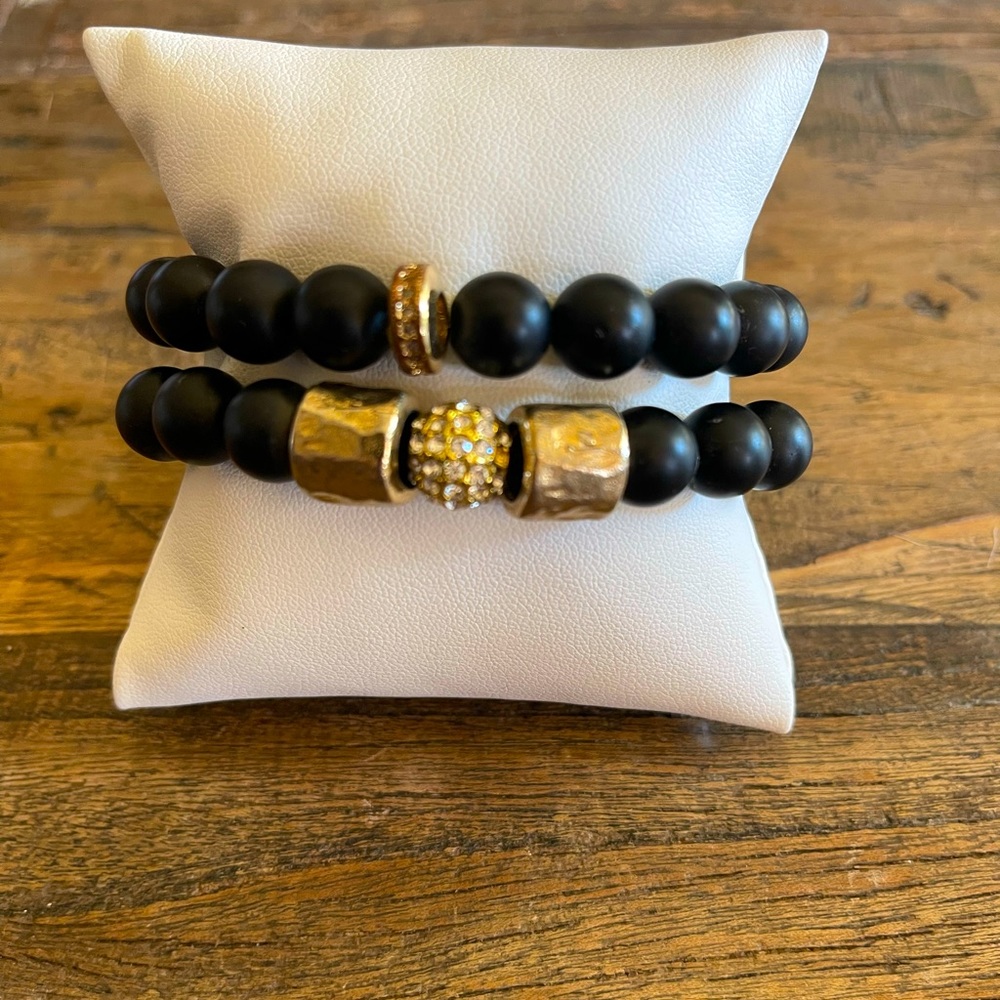 Black beaded bracelets